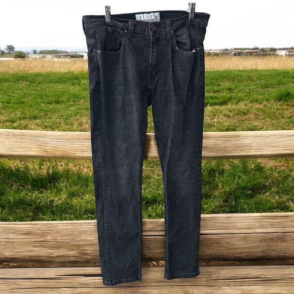 Men's Black Denim Jeans paper, denim & cloth size 30x30 skinny goth emo - Picture 1 of 8